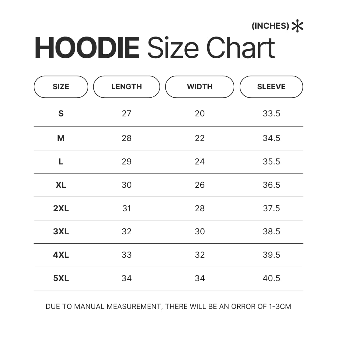 Hoodie Size Chart - Star Citizen Merch