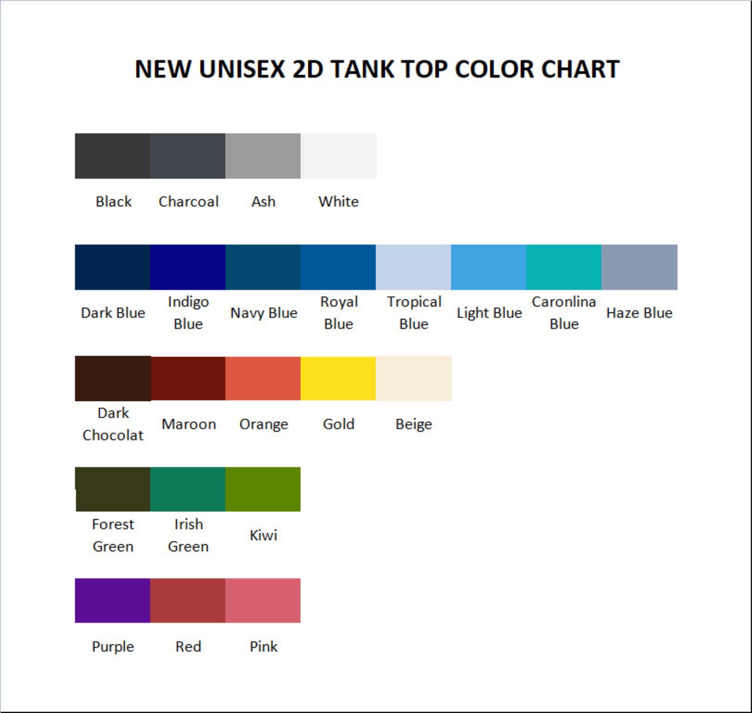 tank top color chart - Star Citizen Merch