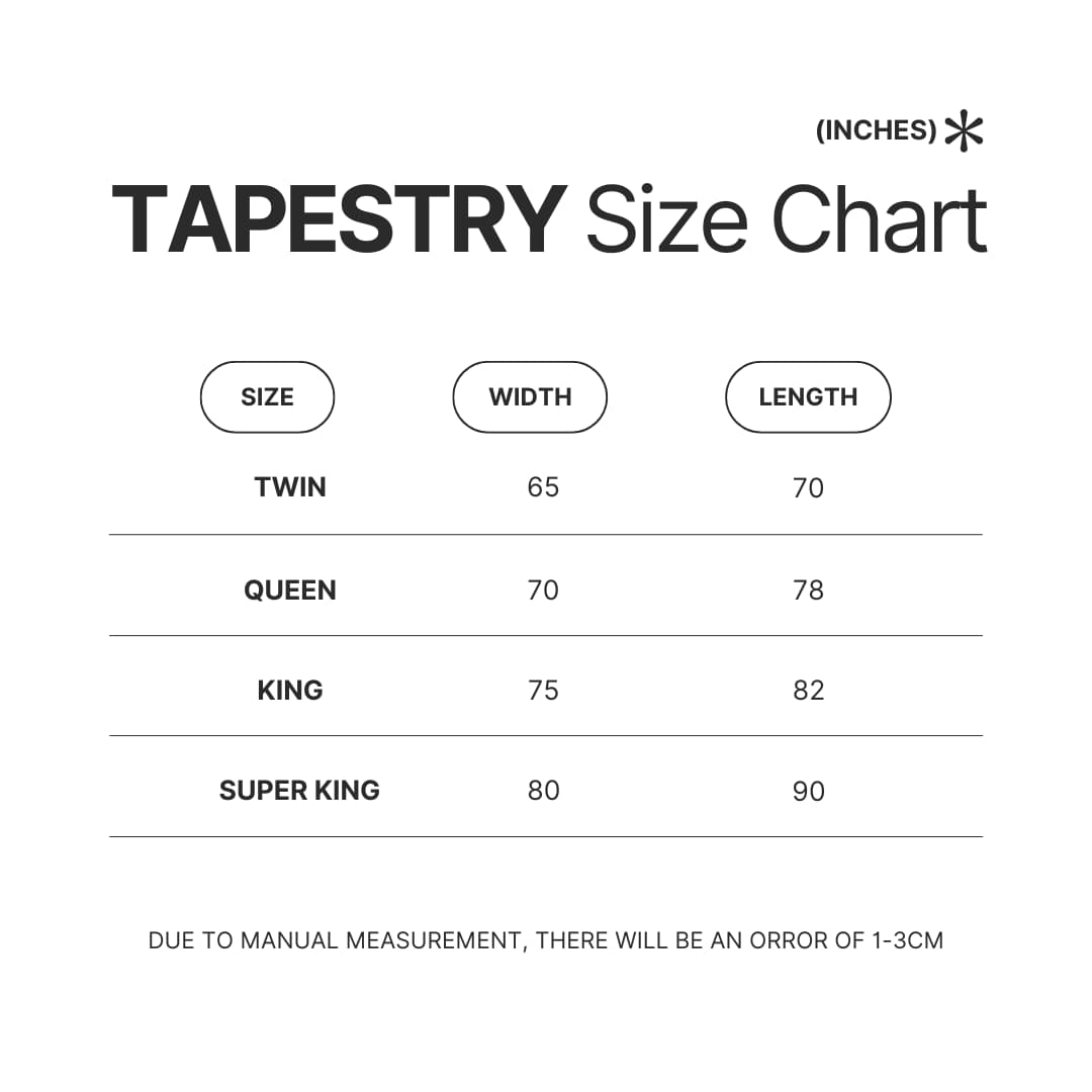 Tapestry Size Chart - Star Citizen Merch